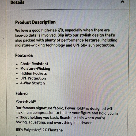 Fabletics Boost PowerHold High-Waisted 7/8 Active Legging Cream/Green/Lavender - Picture 4 of 11